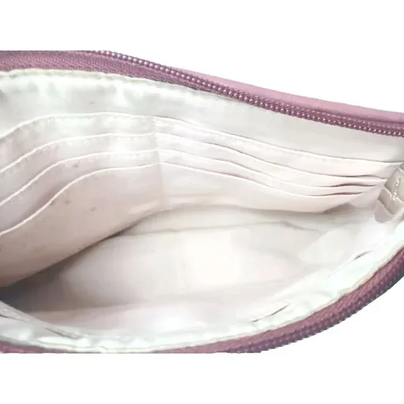 Coach Ashley Leather Wristlet Dark Pinkish Brown Large - Picture 9 of 9